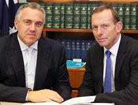 Hockey (left) and PM Abbott, no brain between them!