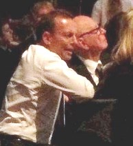 Abbott licking Murdoch's arse