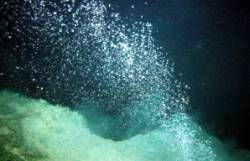 Methane released under sea ice as Climate Warms