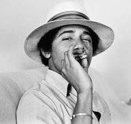 Lackey and fall guy Obama smoking a joint