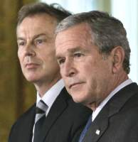 War criminals, Tony Blair and George W Bush