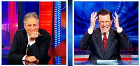 Jon Stewart and Stephen Colbert