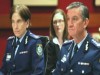 Andrew Scipione and his deputy sitting before a government Inquiry
