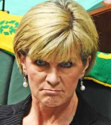 Washington lackey and brazen Liar, Oz FM Julie Bishop