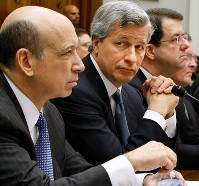 CEOs LLoyd Blankfein and Jamie Dimon of Goldman Sachs and JPMorgan