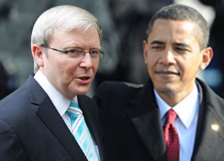 Rudd with war criminal Obama