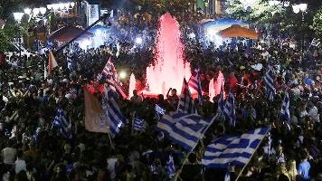 Greeks celebrate Democracy and Sovereignty in Athens