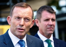 Tony Abbott and Mike Baird