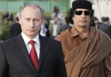 Putin with ABANDONED Gaddafi