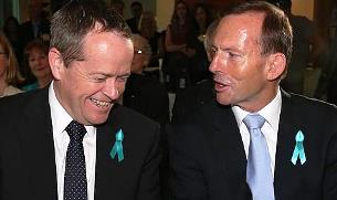 Bill Shorten and Tony Abbott, unrepresentative, spineless lackeys