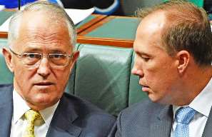 PM Turnbull with minister, Peter Dutton