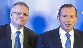 Blue tie dunces Morrison and his boss, Tony Abbott